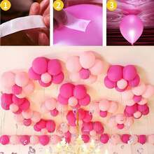 100pcs/Roll Clear Balloon Adhesive Dots, Removable Double-Sided Ultra-Thin Adhesive Dot Stickers For Wedding Birthday Decorations, Arts And Crafts, Party Supplies, Back To School Valentine's Day