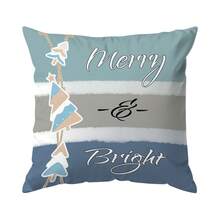 1 Stück/4 Stücke Weihnachts-Muster Kissenbezug, einseitig bedruckter Kissenbezug, geeignet für Wohnzimmer, Schlafzimmer, Heimdekoration, ganzjährig