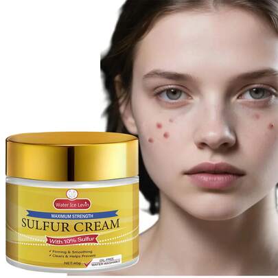 10%硫磺霜，紧致柔滑，有助于消除和预防肌肤干燥，无油配方，令肌肤光滑柔软，减少油光。净重40克