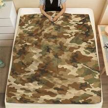 Camouflage Series 3D Digital Print Flannel Blanket  - Soft, Lightweight & Durable Flannel Throw With Vibrant Rainbow Colors,Suitable For All Seasons, Washable And Machine-Washable, Lightweight, Breathable, Comfortable, Warm,  Unique, 280gsm For Him And Her, Perfect For Naps, Camping, Travel, Family, Daily Life, Office Decoration, Birthday Anniversaries, Valentine's Day, Thanksgiving, Christmas, Halloween, Mother's Day, Father's Day, Wedding, New Year Gifts Provide Personalized Ideal Gifts For Her, Him, Family Members, Boyfriends, Girlfriends, Fathers, Family Members, Mothers, Lovers,   Daughters, Sons,     Grandfathers, Grandmothers, Friends, Classmates And Pets.      Sofa,Bed,Car,Bedroom,Living Room,Office,  Outdoor Camping, Beach,Wall Decoration - 多色8 - 查看 6