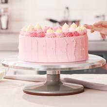 Aluminium Tortenplatte Drehbar Tortenständer 12-Zoll Kuchenplate Kuchenständer