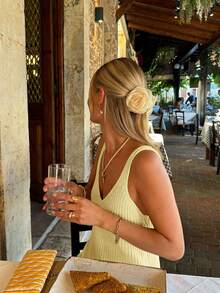 女士休闲无袖纯色轻薄度假罩衫迷你连衣裙，夏季