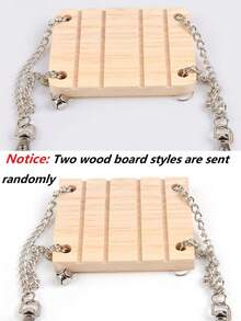 1 cái/2 cái Võng treo bằng gỗ, Cầu treo chuông chống trượt cho thú cưng nhỏ, Thích hợp cho mọi mùa - Màu be - Xem 5