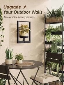 1Pc Metal Flower Wall Art, Black Metal Wall Plant Stand, Vintage Cutout Metal Wall Decor - Geometric Minimalist Hanging Artwork, Decorative Metal Art Wall Decor For Outdoor, Entryway, Kitchen, Living Room Decor - Rustic Home Accents, Spring Summer Housewarming Gift Fall Winter Decor Home Decor, Valentine's Day Gift Gifts Birthday, Christmas Gifts - 多色2 - 查看 6