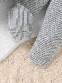 3pcs Set, Casual, Cute, Baby Boy Clothes, Toddler Autumn/Winter Outfit, Soft & Comfortable, Cartoon Bear Applique Embroidery Hooded Jacket, Fleece Crew Neck Top And Pants, Suitable For Daily, Holiday, Party, Outdoor