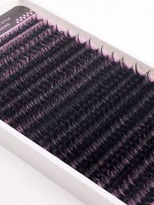 100D 仿貂睫毛簇睫毛 0.07mm D 卷曲 9-16mm 混合自然睫毛延长 3D 俄罗斯条卷单根睫毛簇化妆工具（60D 80D 睫毛单根簇）自然外观、浓密、持久、防水可重复使用假睫毛延长套装适合初学者在家使用、日常生活、派对、旅行和音乐节睫毛簇、睫毛簇、单根睫毛、睫毛、假睫毛 - 黑色 - 查看 5