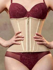 1PC Women's Corset Waist Trainer Corset, Pink,Women's Body Shaper Butt ,Sport Tops, Shapewear, Daily Wear - Màu be - Xem 5