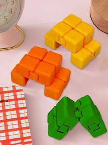 Decompression Flip Cube Creative Macaron Decompression Toy Suitable For Boys And Girls Birthday Gifts, Christmas Gifts, Gift Box Fillers, Children's Prizes, Party Gifts - Multicolor - View 5