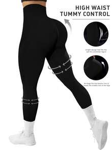 Leggings deportivos sin costuras para mujer, de ajuste ceñido, para ocio al aire libre, yoga, fitness y correr