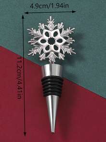 1pc Gold & Sliver Christmas Wine Bottle Stopper, Creative Christmas Tree, Reindeer, And Snowflake Design Wine Preservation Stopper, Cute Wine Lovers Home Decorations For Xmas Party Family Gathering, Christmas Party Favors Gifts - Multicolor - View 17