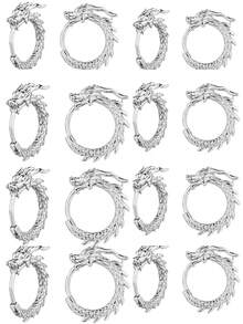 1 Pair Elegant Retro Dragon Pattern Earrings, Suitable For Men And Women Daily Wear, Exquisite Holiday Gift - Multicolor - View 12