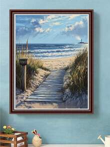 Ensemble de peinture de diamants 5D - Paysage marin avec phare et vagues, peinture de diamants pleine ronde, cadeau de décoration pour la maison