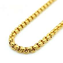 18-36"MEN Stainless Steel 3mm Silver/Gold Plated Box Chain Rhinestone Pendant - Gold+Red Gemstone - View 6