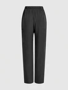 Pantalones de alta calidad para mujeres/enfermeras, pantalones cómodos, pantalones de unicolor y simple con múltiples bolsillos