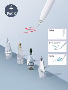 3/4/6/8 Replacement Nibs, Compatible With Apple Pencil 1st/2nd Generation; Nibs Compatible With IPad Pro Pencil 2nd/1st Generation, Comes With Nib Box, Pen Sleeve, Replacement Pen Cap, Suitable As Birthday And Holiday Gifts For Mother, Family And Friends.