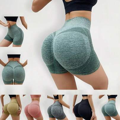 Short Deportivo Gym Faja Alta Sexy Efecto Push-up Para Dama