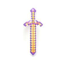 1pc PVC Inflatable Pixel Mosaic Checkered Sword Toy Prop