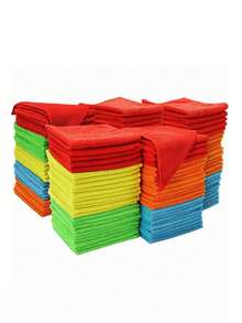 1/5/10 piezas Paños de limpieza de microfibra, toallas absorbentes multiusos para limpiar vidrio, platos, vehículos, muebles, electrodomésticos, pisos y talla grande. Toallas de ducha para salón de belleza, hotel, deportes, artículos esenciales para el hogar, toalla, cuidado de la piel