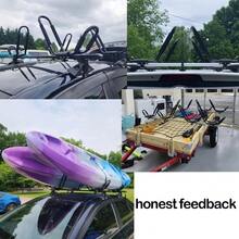 2 Pairs J Cross Bar Roof Rack Carriers For Canoes, Kayaks, And Boats - Top Mount For SUVs And Trucks - Default - View 10