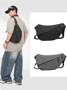 Rucsac multifuncțional, geantă de piept pentru bărbați, geantă casual cu curea de piept, antifurt, geantă crossbody cu un umăr la modă nouă