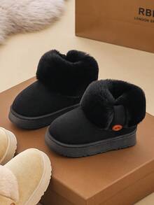 2025 New Winter Children Boots Cartoon Cute Indoor/Outdoor Plush Shoes Boys/Girls Warm Fleece Snow Boots