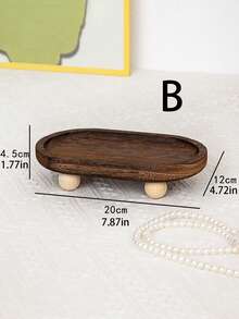 1 pièce Plateau à bijoux en bois vintage, support à parfum, organisateur de rangement pour aromathérapie et cosmétiques, plateau en bois pour bibelots, clés, desserts, accessoires photo, bac d'entrée