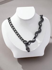 Men's Necklace - Hip Hop Punk Necklace With Fashionable Chain And Snake Head (Excluding Gift Box) - Necklace - View 2
