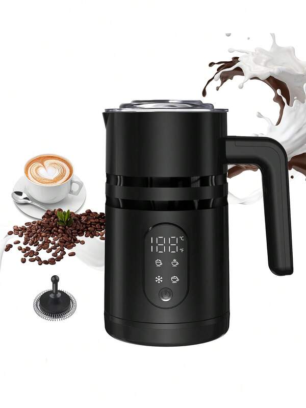Brutelle Frullatore elettrico per latte Brutelle da 580 ml, macchina da caffè completamente automatica da 400 W con isolamento caldo e freddo e display digitale, adatto per uso domestico, caffetteria e angolo caffè