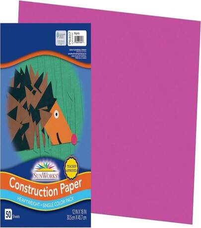 Prang (Formerly SunWorks) Construction Paper, Bright White, 12" X 18", 50 Sheets