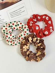 Christmas Hair Tie - Santa, Reindeer, Snowman, Tree Designs - Pastel & Vibrant Colors - Hair Scrunchie For Women, - Holiday Party, Everyday Hairstyles - Festive Hair Accessories Gift, Christmas Hair Accessories, Christmas Themed Hairpiece, Soft Fabric Scrunchie,Children's Christmas Hair Accessories Scrunchie Headdress Hair Accessories Christmas Accessories Holiday Gift Hair Band,Gifts,Travel,Gifts For Women,Hair Stuff,Stocking Stuffers