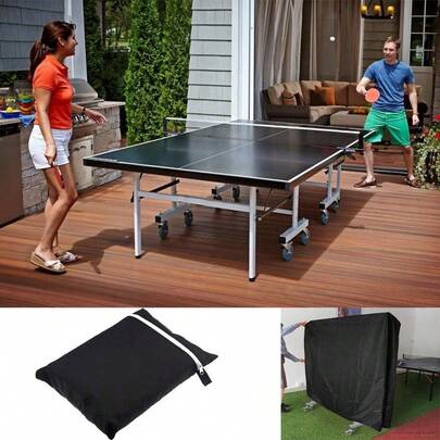Copertura antipolvere per mobili da giardino da esterno, copertura per tavolo da ping pong 165 * 70 * 185 cm, copertura per tavolo da ping pong, coper