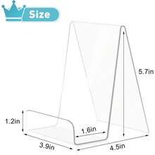 New 6 Pack Acrylic Book Stand Clear Book Display Easel Holder For Displaying Tablets Newspaper MagazinNotebooks Textbooks CDs - Bening 2mm/Tebal 6 Besar - View 5