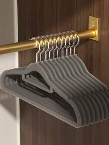 20/10/5 Packs Velvet Non-Slip Velvet Clothes Hangers | No-Mark Space-Saving Closet Organizers | Durable Plastic Hangers For Bedroom, Bathroom, Office, Dorm & Home Storage