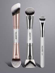 MAANGE 1pc/2pcs/3pcs/4pcs Triangle Brush, Protable Smudge Cosmetic Brush Makeup Brush With Foundation Brush Blush Brush Loose Powder Brush Contour Brush Highlighter Brush Makeup Tools Gift For Women & Girl Travel Makeup Brush 