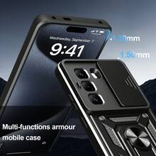 Ốp lưng điện thoại Infinix Hot 50 Pro 4G có ống kính camera trượt và chân đế - màu đen - Xem 5