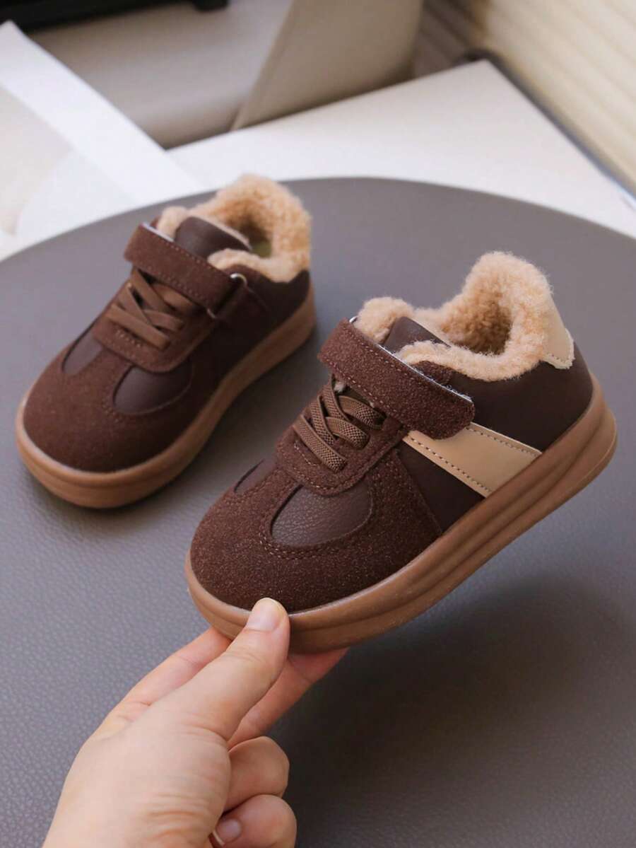 1 par de zapatos casuales para bebés/niños pequeños, zapatos deportivos cómodos y cálidos para todas las etapas de los niños