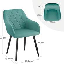 Living Room Chairs - Sky Blue - View 3