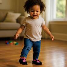 Magic c Meia Menina Infantil Antiderrapante Sapatilha Magicc S-109 - Multicolorido - Visão 3
