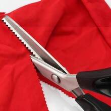 Triangular Teeth Stainless Steel Hand Tooth Cutting Cloth Cutting Cloth Sewing Scissors Pattern Cutting Lace Cutting Wave Paper Cuttings Triangular Serrated Hand Cloth Pattern Lace Cutting - Black - View 3