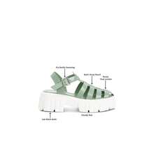 Rag Company Zurie Chunky Gladiator Sandals -  Green