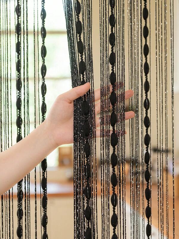 1pc Fashionable Decorative Solid Color Beaded String Curtain/Door Curtain