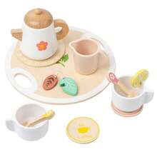 Kids Wooden Tea Set Toy, Wooden Realistic Afternoon Tea, Lemon Tea, Realistic Food Toy, Children's Kitchen Toy Accessories, Children's Role Play Game, Children's Gift