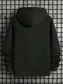 Men's Cartoon Character Print Long Sleeve Casual Hooded Sweatshirt,Spider Cobweb Pattern Hoodies Streetwear Fashion Gothic Darkly Zipper Hoodie Men Y2k Autumn Hooded Sweatshirt Jacket Coat-Cotton Olyester Blend Tailoring Suitable For Men Suitable For Autumn And Winter Ornamental - 黑色 - 查看 2