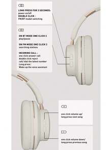 Écouteurs Bluetooth H9, sans fil pliables et portables, autonomie ultra longue, gaming, basses stéréo, microphone intégré pour les appels, contrôle du volume