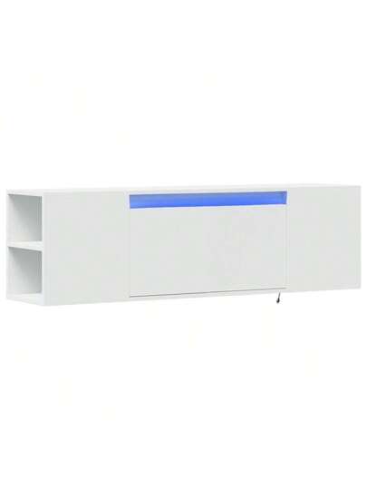 VidaXL TV Wand Unit LED Lighting 135x31x39.5 Cm Wit view 3
