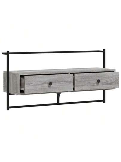 VidaXL Wand Mounted TV Cabinet 100.5x30x51 Cm Wood Grijs Sonoma Oak view 6