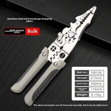 1 Pc Wire Stripper Multifunctional Wire Stripper Scissors Electric Hardware Tools Wire Stripper Tools - Bạc - Xem 2