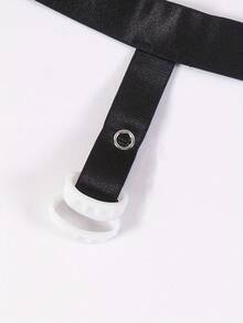 Men's Black Minimalist Solid Color Jockstrap Underwear Accessory