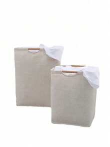 1PC Simple Foldable Portable Fabric Laundry Hamper - Household Laundry Basket For Bedroom & Bathroom, Laundry Storage Basket & Laundry Bin