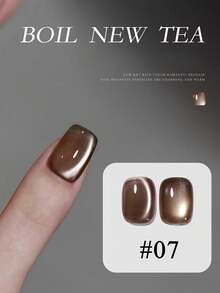MISS SHAKA 10ml Autumn Moon Night Cat Eye Gel Nail Polish Nail Art Nail Salon Special For Autumn And Winter Black Clever Amber Brown Glass Bead Nail Gel Nail Supplies Christmas Nails